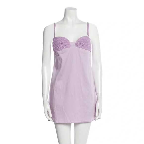 NWT Magda Butrym Crochet Balconette Mini Dress - Picture 1 of 10